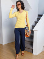 Long Sleeve V Neck