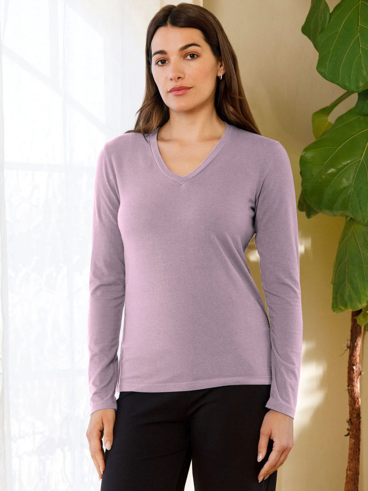 Long Sleeve V Neck