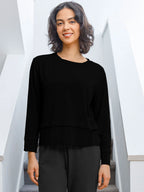 Overlap Hem Long Sleeve